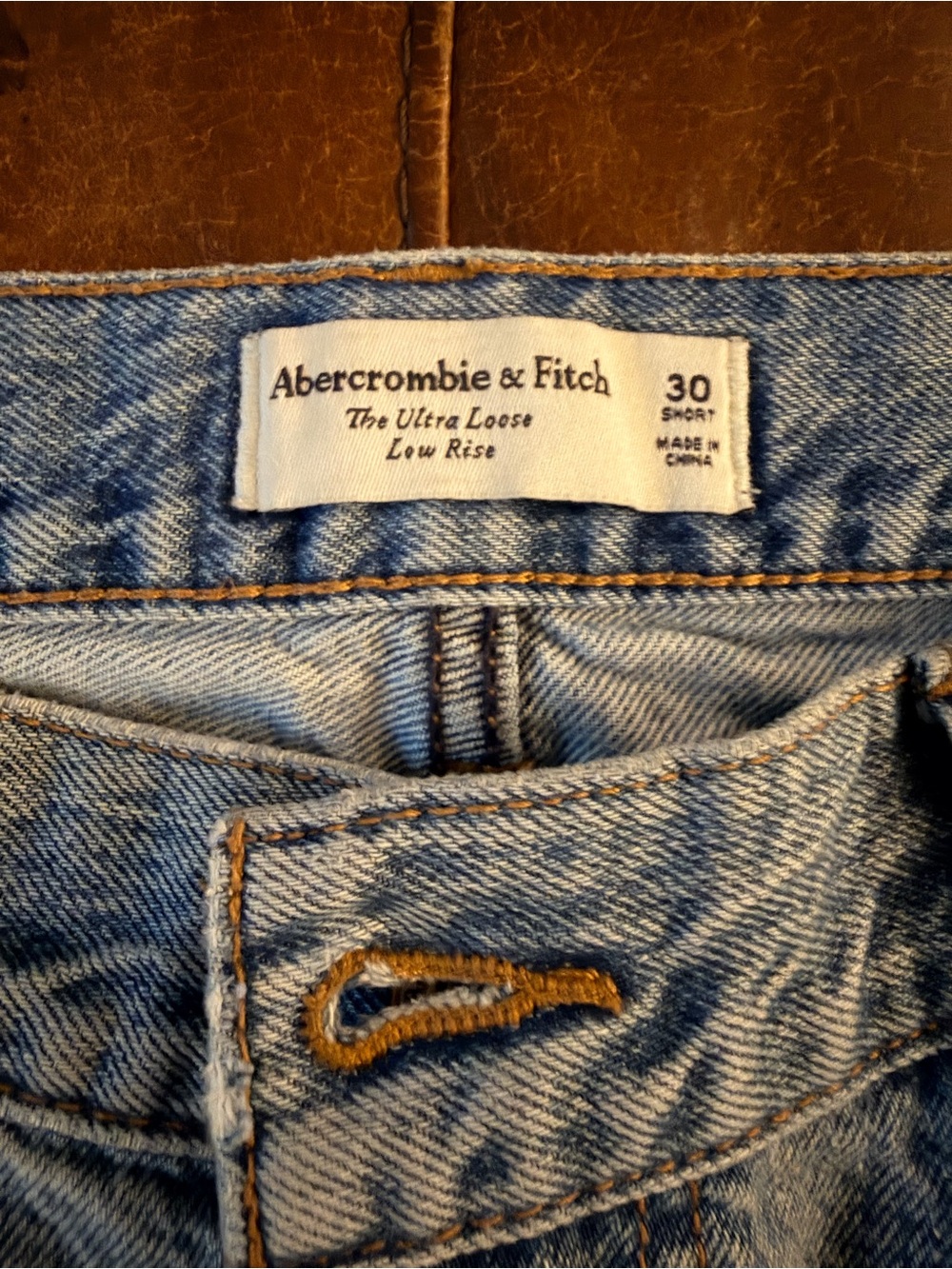 Abercrombie & Fitch Light Blue Ultra Loose Low Rise Jeans
